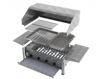 ChattenGlut Basic Gasbräter 4-flammig