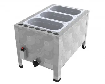 ChattenGlut Gas Wurstwärmer / Bain Marie doppelwandig für GN-Behälter