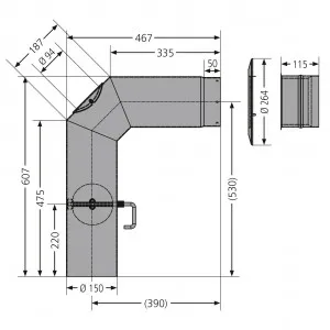 Rohrset, Standard incl. Drosselklappe